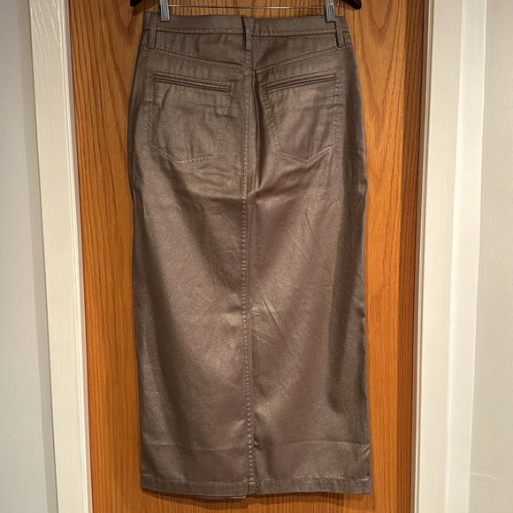 Pearl Metallic Denim Maxi Skirt - SOLD OUT Banana Republic - Picture 4 of 7